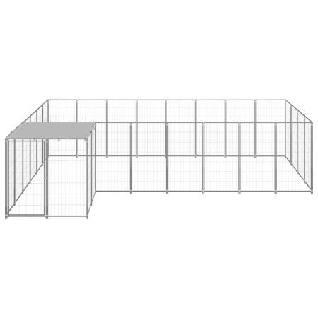 Dog Kennel Silver 10.89 m² Steel