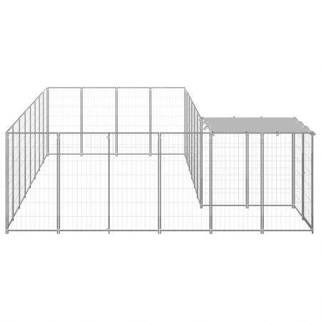 Dog Kennel Silver 10.89 m² Steel