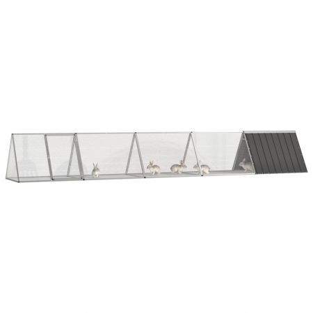 Rabbit Cage Anthracite 504.5x80.5x71 cm Galvanised Steel