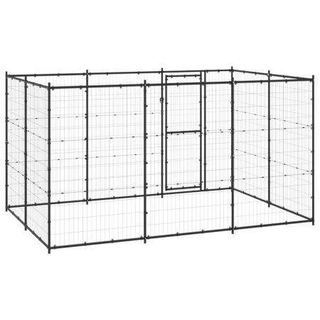 Outdoor Dog Kennel Steel 7.26 m²