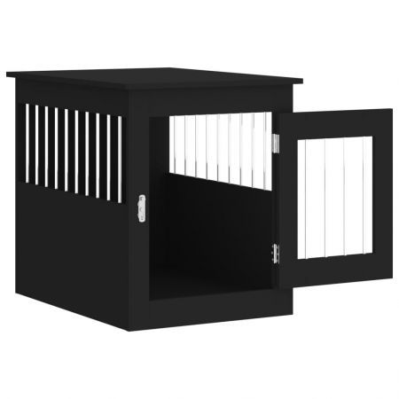 Dog Crate Furniture Black 55x75x65 cm Engineered Wood