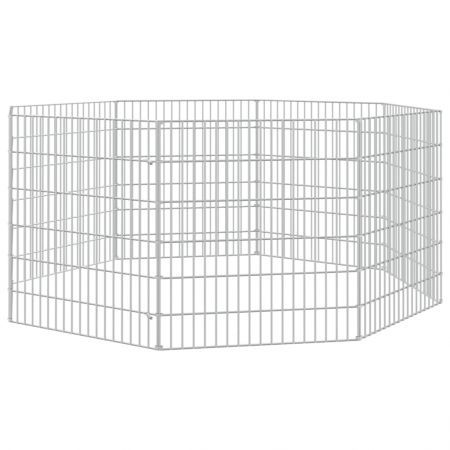 Free Range Animal Enclosure 8-Panel 54x60 cm Galvanised Iron