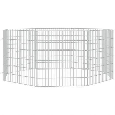 Free Range Animal Enclosure 8-Panel 54x60 cm Galvanised Iron