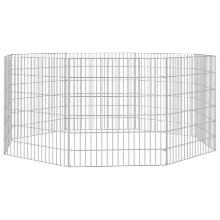 Free Range Animal Enclosure 8-Panel 54x60 cm Galvanised Iron