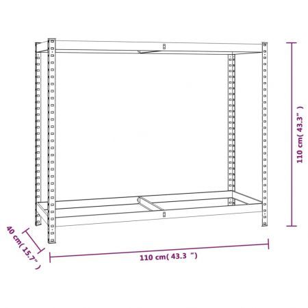 2-Layer Tire Racks 4 pcs Silver 110x40x110 cm Steel