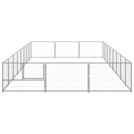 Dog Kennel Silver 24 m² Steel