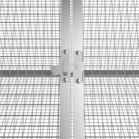 Rabbit Cage Grey 302.5x80.5x71 cm Galvanised Steel