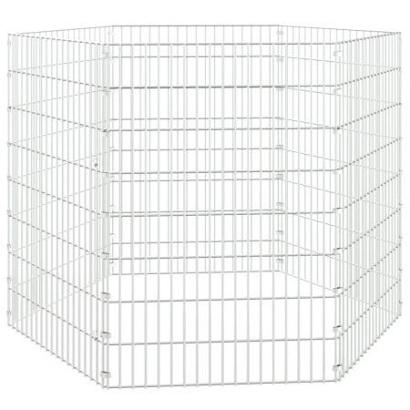 Free Range Animal Enclosure 6-Panel 54x80 cm Galvanised Iron