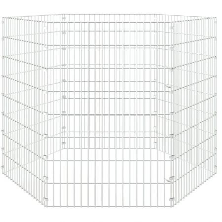 Free Range Animal Enclosure 6-Panel 54x80 cm Galvanised Iron