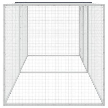 Chicken Cage with Roof Anthracite 203x98x90 cm Galvanised Steel