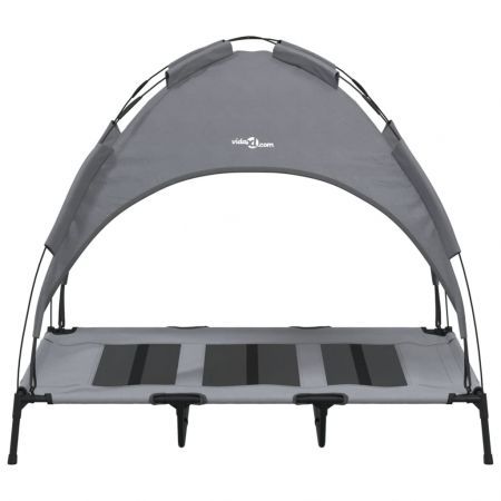 Dog Bed with Canopy Anthracite Oxford Fabric and Steel