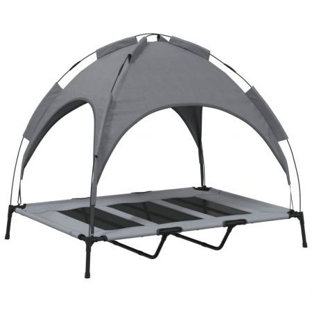 Dog Bed with Canopy Anthracite Oxford Fabric and Steel