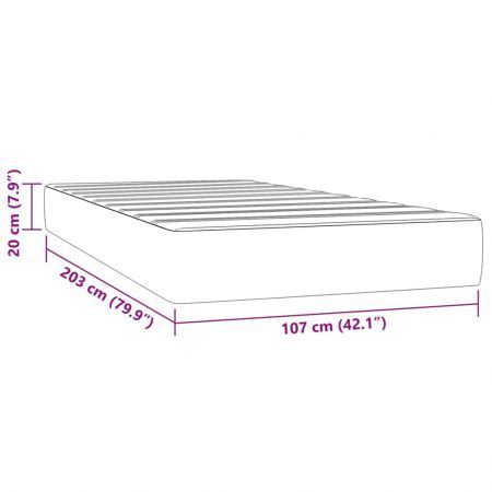 Pocket Spring Bed Mattress Black 106x203x20 cm King Single Size Fabric