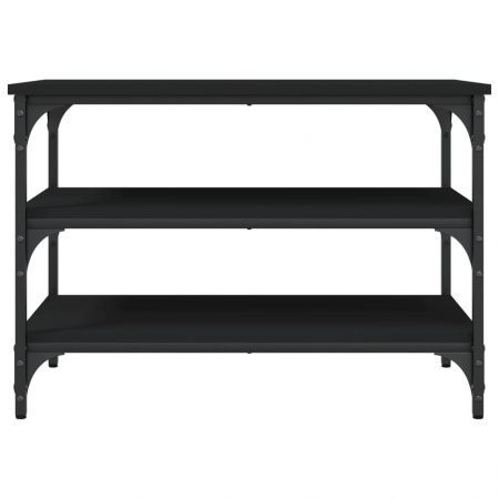 Shoe Bench Black 70x38.5x49 cm Engineered Wood