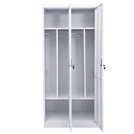 Wardrobe Light Grey 80x50x180 cm Steel