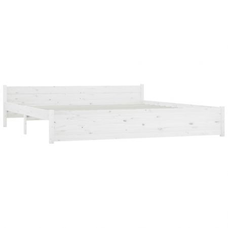 Bed Frame with Drawers White 183x203 cm King Size