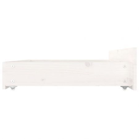 Bed Frame with Drawers White 183x203 cm King Size