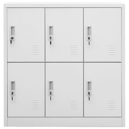 Locker Cabinet Light Grey 90x45x92.5 cm Steel