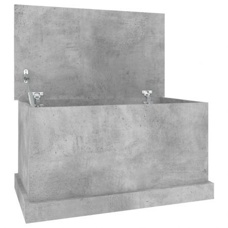 Storage Box Concrete Grey 70x40x38 cm Engineered Wood