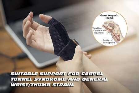 Thumb and Wrist Stabilizer splint for BlackBerry Thumb, Trigger Finger