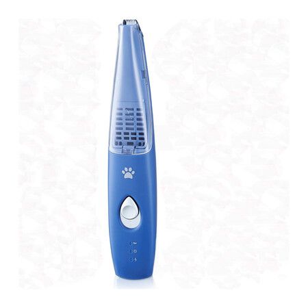 Dog Cat Home Hair Clipper Vacuum Portable Electric USB Rechargeable Pet Grooming Tools, Blue