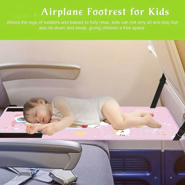 Kids Airplane Bed Seat Extender Folding Design for Emergency Aisle Window Seats