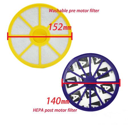 DC14 Replacement HEPA Filter Set Compatible with Dyson DC14 DC15 Series Animal All Floors vacuum cleaner, Part 901420-01 905401-01 923480-01, Pre-Motor and Post-Motor HEPA Filter and Seals