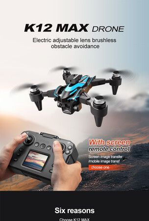 2024 new 4K HD Lens 3 Cameras 360 Obstacle Avoidance Remote Control LCD Screen Dual Batteries Altitude Holding Gravity Sensor Trajectory Automatic Takeoff