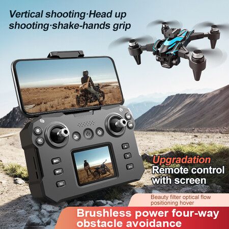 2024 new 4K HD Lens 3 Cameras 360 Obstacle Avoidance Remote Control LCD Screen Dual Batteries Altitude Holding Gravity Sensor Trajectory Automatic Takeoff