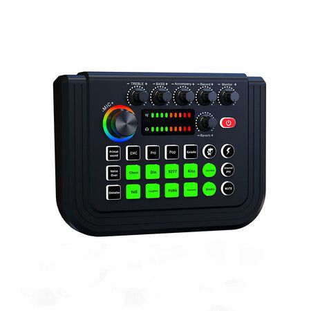 Podcast Recording Equipment with Voice changer, Podcast Mixer,Sound Card, DJ Audio Mixer Interface for PC Game Live Streaming or Podcast