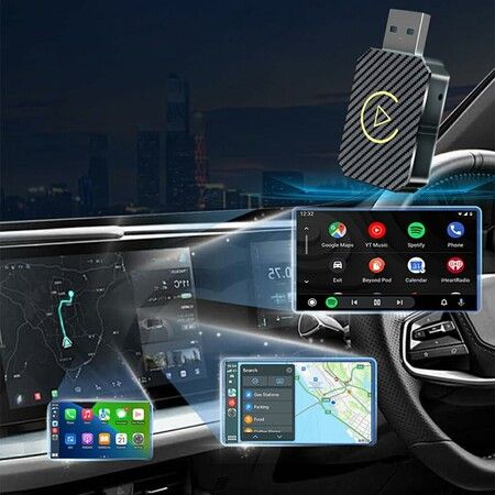 Carplay and Android Auto Wireless Adapter Wireless Adapter Adapter for Vehicles with Wired Android Auto and Car play