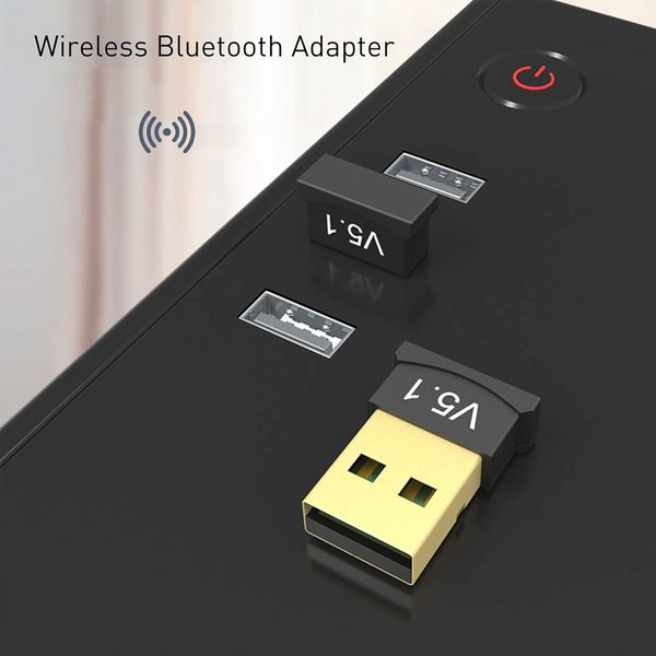 2 Pcs Bluetooth Adapter for PC,  USB Bluetooth Adapter 5.1 EDR, Bluetooth Dongle Wireless Bluetooth Receiver for Desktop, Laptop, Speaker, Mouse, Keyboard, Headphones Support Windows