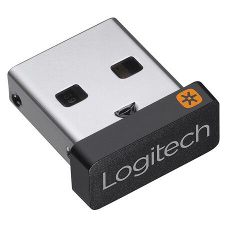 C-U0007 Unifying Receiver for Mouse and Keyboard Works with Any Logitech Product That Display The Unifying Logo, Orange Star, Connects up to 6 Devices