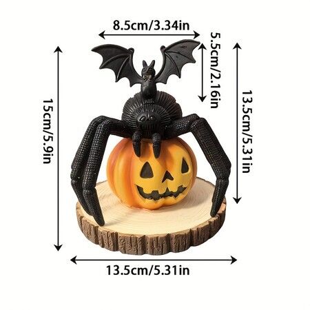 Halloween Spider Resin Statue, Horror Tabletop Statue, Gothic Figurines for Bookshelves, Bedroom, Home