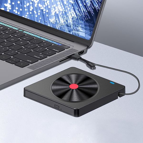 External CD/DVD Drive, 6 IN 1 USB 3.0 Dvd Player for Laptop, Compatible with Laptop Desktop PC MacBook Windows Mac Linux OS