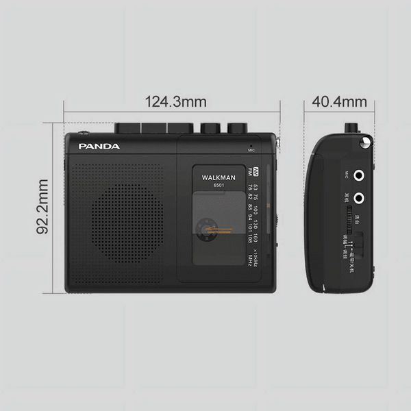 Portable Cassette Player and Tape Cassette Recorder with Built in Microphone