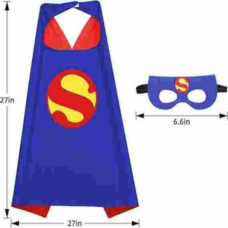 Superhero Capes and Masks Dress up Costumes Christmas Cosplay Festival Birthday Party Favors for Kids  5 cloaks  wristbands eye masks bag