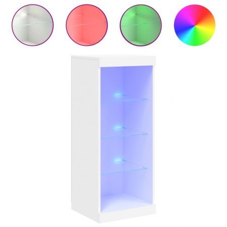 Sideboard with LED Lights White 41x37x100 cm