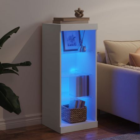 Sideboard with LED Lights White 41x37x100 cm