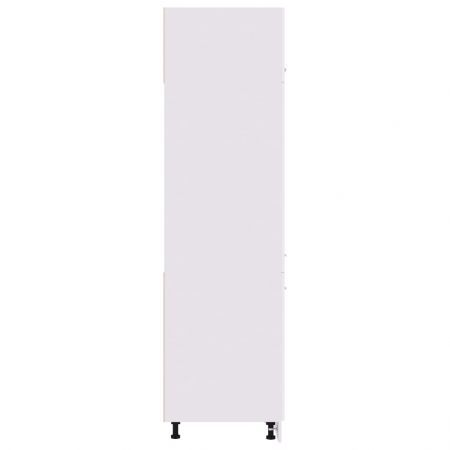 Refrigerator Cabinet White 60x57x207 cm Engineered Wood