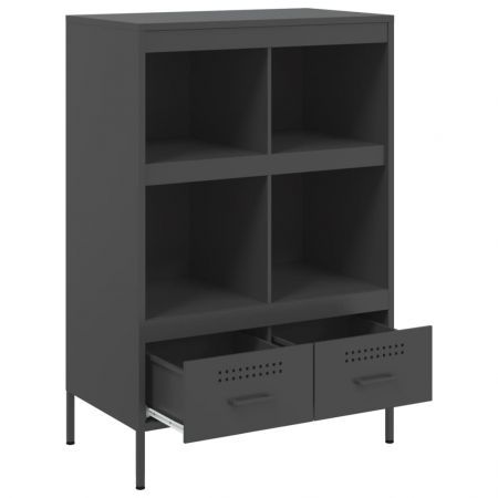 Highboard Black 68x39x101.5 cm Cold-rolled Steel