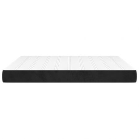 Pocket Spring Bed Mattress Black 153x203x20 cm Queen Size Velvet