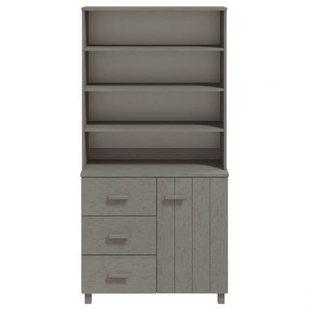 Highboard "HAMAR" Solid Wood Pine Light Grey