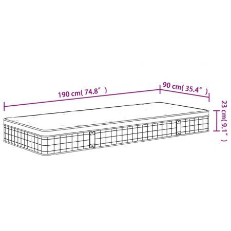 Bonnell Spring Mattress Medium 90x190 cm