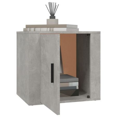 Bedside Cabinets 2 pcs Concrete Grey 50x39x47 cm