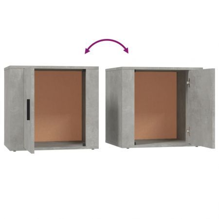 Bedside Cabinets 2 pcs Concrete Grey 50x39x47 cm