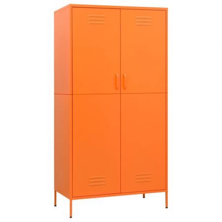 Wardrobe Orange 90x50x180 cm Steel