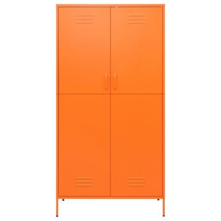 Wardrobe Orange 90x50x180 cm Steel