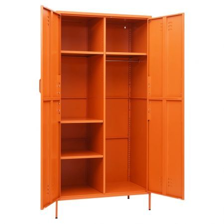 Wardrobe Orange 90x50x180 cm Steel