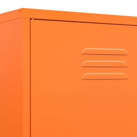 Wardrobe Orange 90x50x180 cm Steel